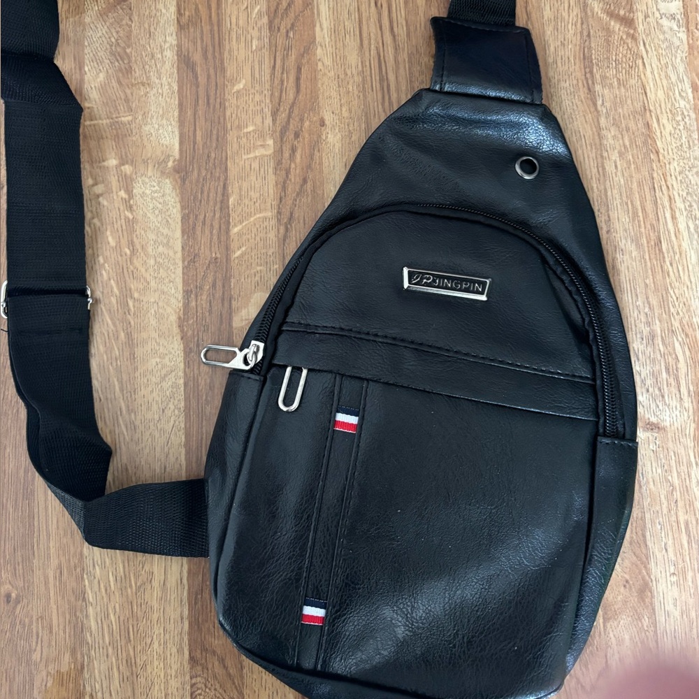 Black Crossbody Sling Bag for Men
